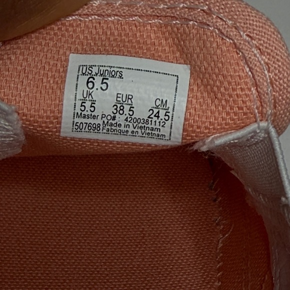 Vans Kids Sparkly Peach Slip-On Sneakers New without box - Picture 6 of 9